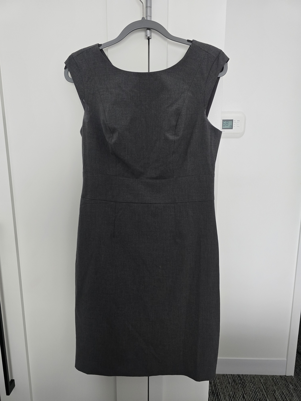 The Limited Charcoal Gray Cap-Sleeve Sheath Dress